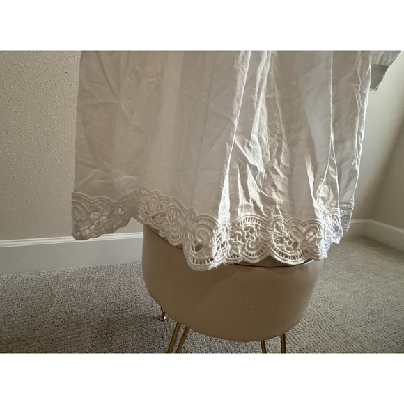 NWT Madewell 100% Cotton Pintucked Eyelet Mini Dress in white size XXS NU568 - Picture 6 of 8